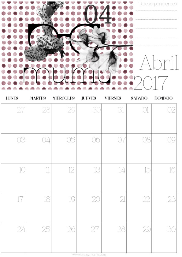 calendario Abril mumu